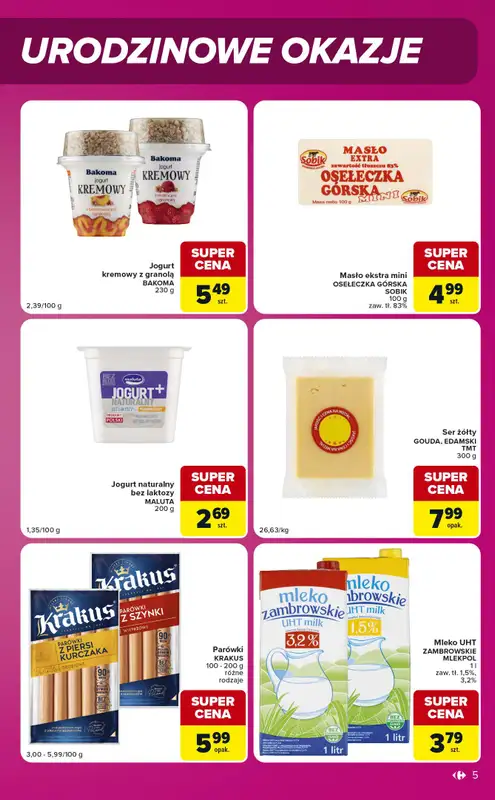 Carrefour Market - gazetka promocyjna Gazetka Urodzinowe okazje od wtorku 29.09 do poniedziałku 05.10 - strona 5
