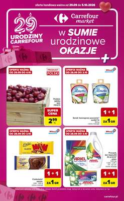 Carrefour Market - gazetka promocyjna Gazetka Urodzinowe okazje od wtorku 29.09 do poniedziałku 05.10