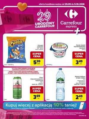 Carrefour Express - gazetka promocyjna Gazetka Express od wtorku 29.09 do poniedziałku 05.10