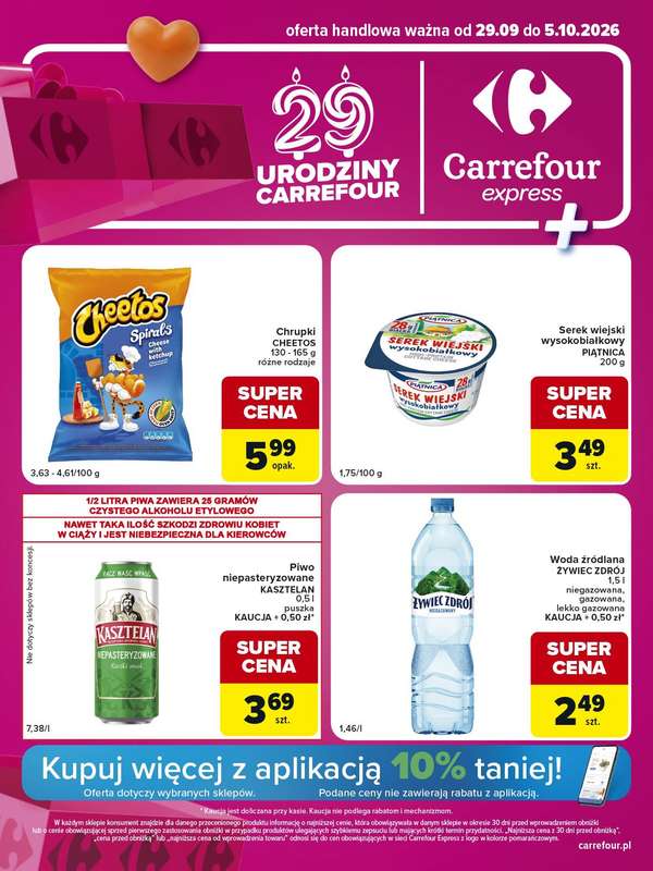 Carrefour Express - gazetka promocyjna Gazetka Express od wtorku 29.09 do poniedziałku 05.10