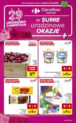Carrefour Express - gazetka promocyjna Gazetka Express od wtorku 29.09 do poniedziałku 05.10