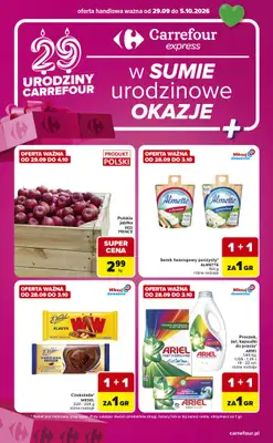 Carrefour Express - gazetka promocyjna Gazetka Express od wtorku 29.09 do poniedziałku 05.10