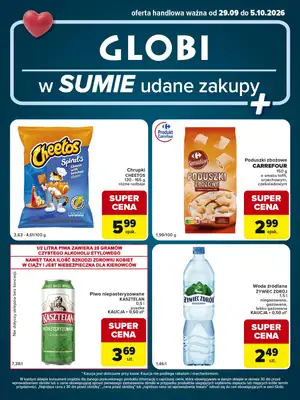 Globi - gazetka promocyjna Gazetka Globi od wtorku 29.09 do poniedziałku 05.10