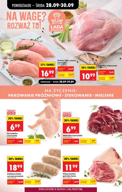 Biedronka - gazetka promocyjna Od poniedziałku, Z ladą tradycyjną od poniedziałku 28.09 do soboty 03.10 - strona 32