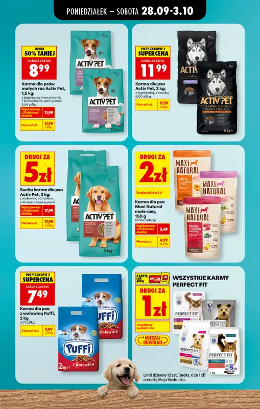 Biedronka - gazetka promocyjna Dzień zwierzaka od poniedziałku 28.09 do soboty 03.10 - strona 3