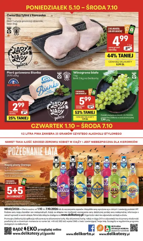 Delikatesy Centrum - gazetka promocyjna Gazetka od czwartku 01.10 do środy 07.10 - strona 40