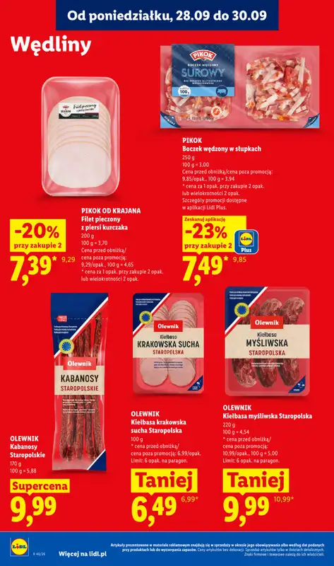 Lidl - gazetka promocyjna Oferta od poniedziałku od poniedziałku 28.09 do środy 30.09 - strona 58
