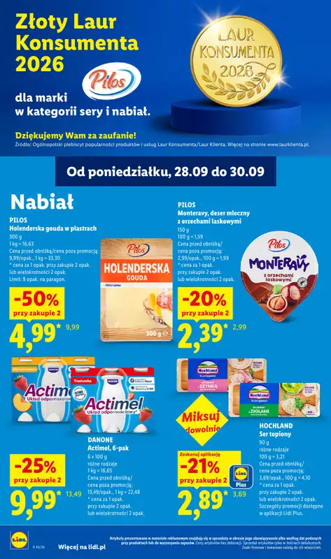 Lidl - gazetka promocyjna Oferta od poniedziałku od poniedziałku 28.09 do środy 30.09 - strona 60