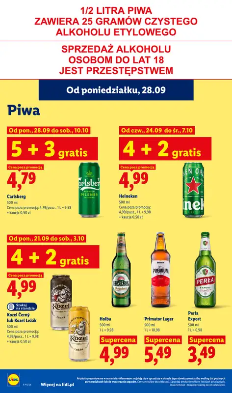 Lidl - gazetka promocyjna Oferta od poniedziałku od poniedziałku 28.09 do środy 30.09 - strona 82