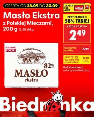 Biedronka - gazetka promocyjna Biedronkowe oszczędności od poniedziałku od poniedziałku 28.09 do środy 30.09