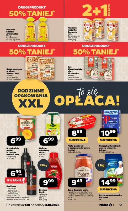 Netto - gazetka promocyjna Gazetka Spożywcza od czwartku 01.10 do soboty 03.10 - strona 9