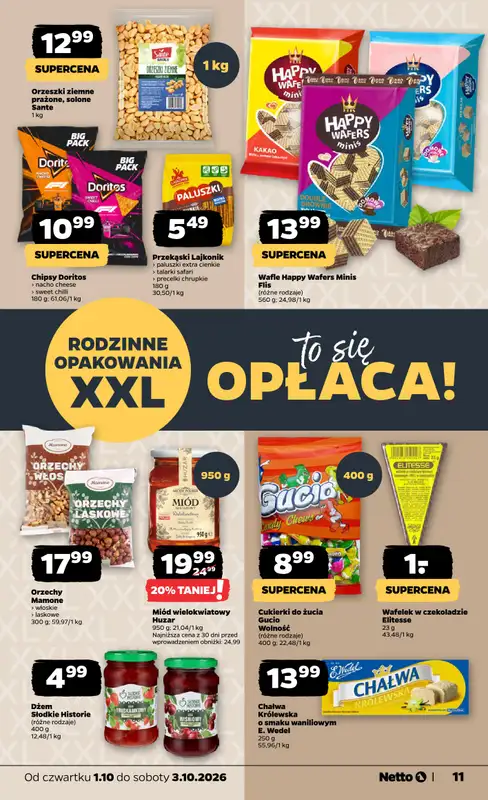 Netto - gazetka promocyjna Gazetka Spożywcza od czwartku 01.10 do soboty 03.10 - strona 11