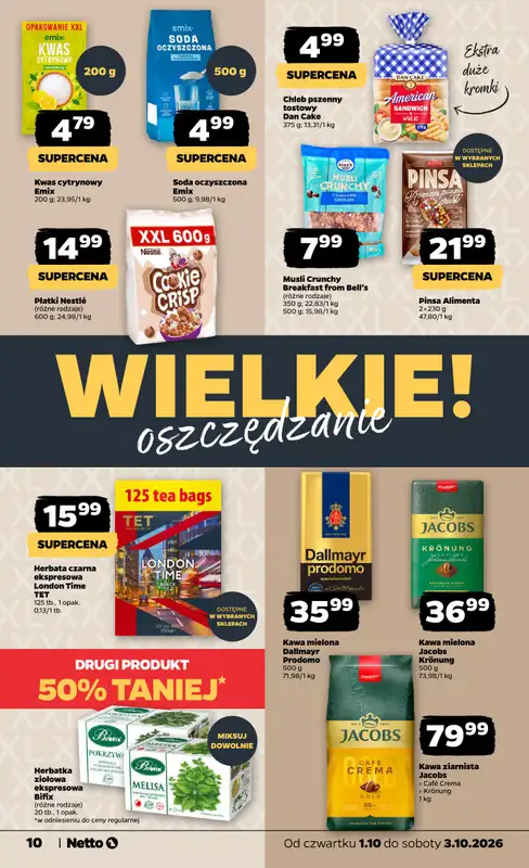 Netto - gazetka promocyjna Gazetka Spożywcza od czwartku 01.10 do soboty 03.10 - strona 10