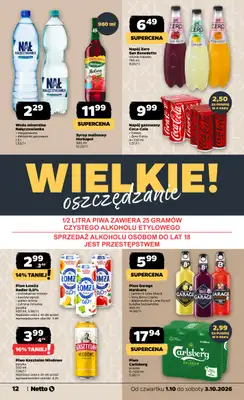 Netto - gazetka promocyjna Gazetka Spożywcza od czwartku 01.10 do soboty 03.10 - strona 12