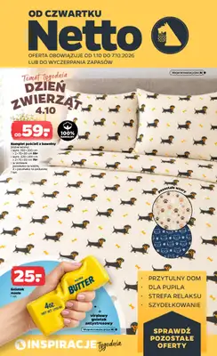 Netto - gazetka promocyjna Inspiracje tygodnia Dzień Zwierząt od czwartku 01.10 do środy 07.10