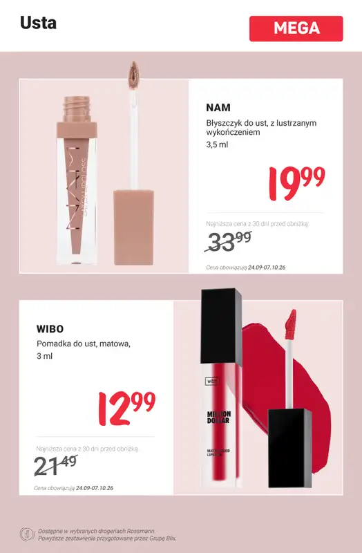 Rossmann - gazetka promocyjna MEGA promocje na makijaż! od poniedziałku 28.09 do środy 07.10 - strona 7