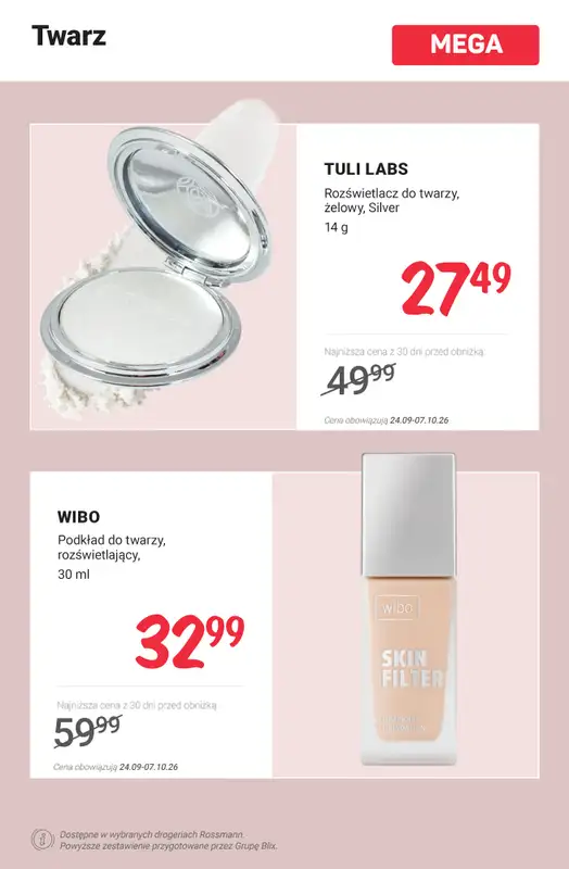 Rossmann - gazetka promocyjna MEGA promocje na makijaż! od poniedziałku 28.09 do środy 07.10 - strona 4