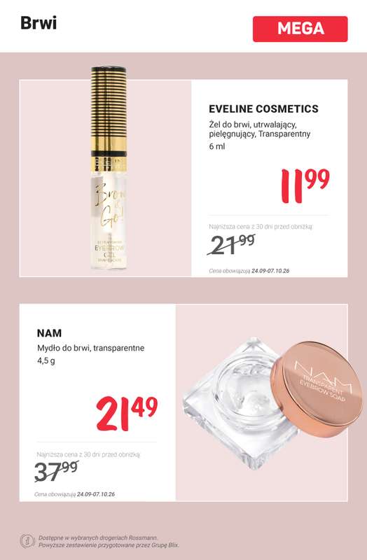 Rossmann - gazetka promocyjna MEGA promocje na makijaż! od poniedziałku 28.09 do środy 07.10 - strona 6