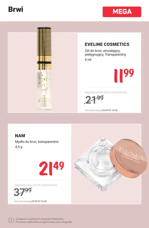 Rossmann - gazetka promocyjna MEGA promocje na makijaż! od poniedziałku 28.09 do środy 07.10 - strona 6