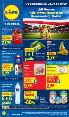 Lidl - gazetka promocyjna Oferta od poniedziałku od poniedziałku 28.09 do środy 30.09