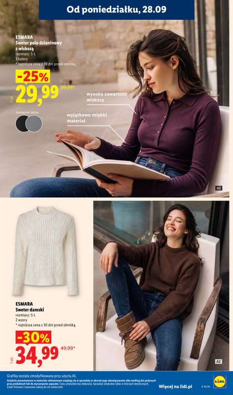 Lidl - gazetka promocyjna Oferta od poniedziałku od poniedziałku 28.09 do środy 30.09 - strona 39