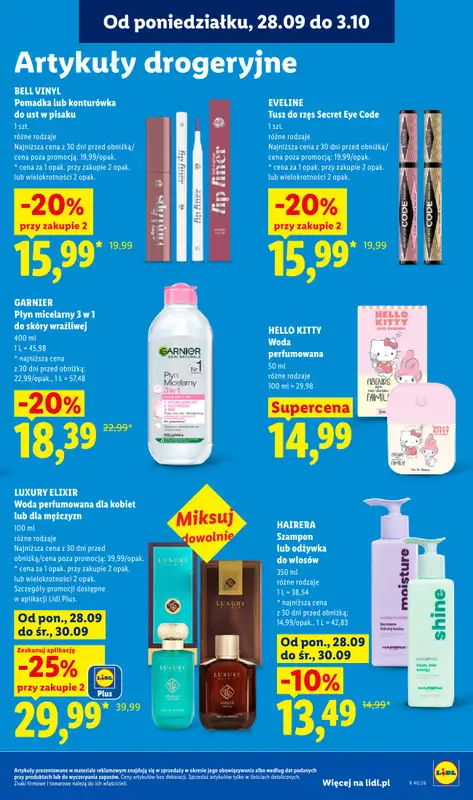 Lidl - gazetka promocyjna Oferta od poniedziałku od poniedziałku 28.09 do środy 30.09 - strona 91