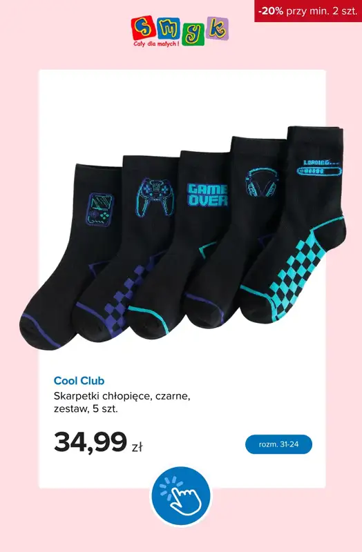 Smyk - gazetka promocyjna -20% kurtki, bluzy, spodnie, bielizna od poniedziałku 28.09 do czwartku 01.10 - strona 10