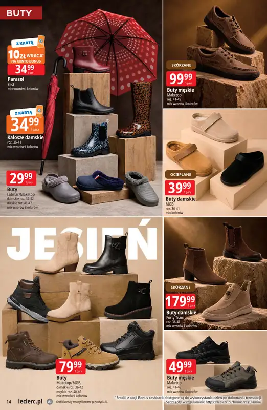 Leclerc - gazetka promocyjna Oferta E.Leclerc | Czas na jesień od wtorku 29.09 do soboty 10.10 - strona 14