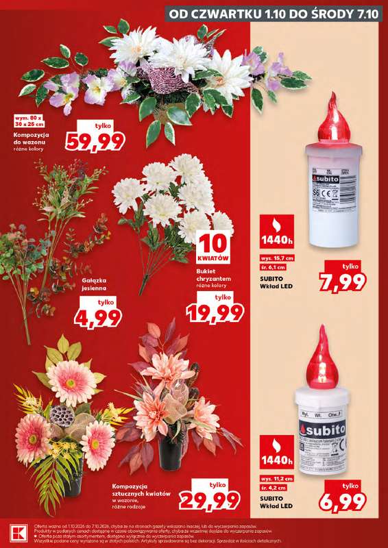 Kaufland - gazetka promocyjna Oferta Kaufland - Znicze od czwartku 01.10 do środy 07.10 - strona 19