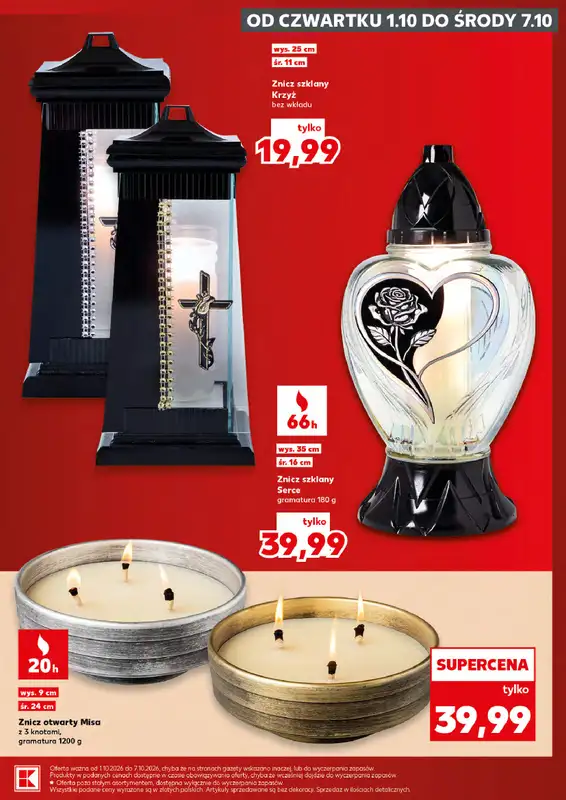 Kaufland - gazetka promocyjna Oferta Kaufland - Znicze od czwartku 01.10 do środy 07.10 - strona 9