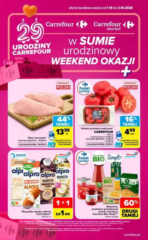 Carrefour - gazetka promocyjna W sumie urodzinowy weekend okazji  
