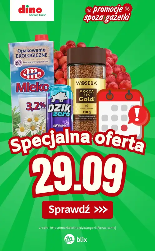 Dino - gazetka promocyjna Specjalna oferta na 29.09.2026 - promocje spoza gazetki  