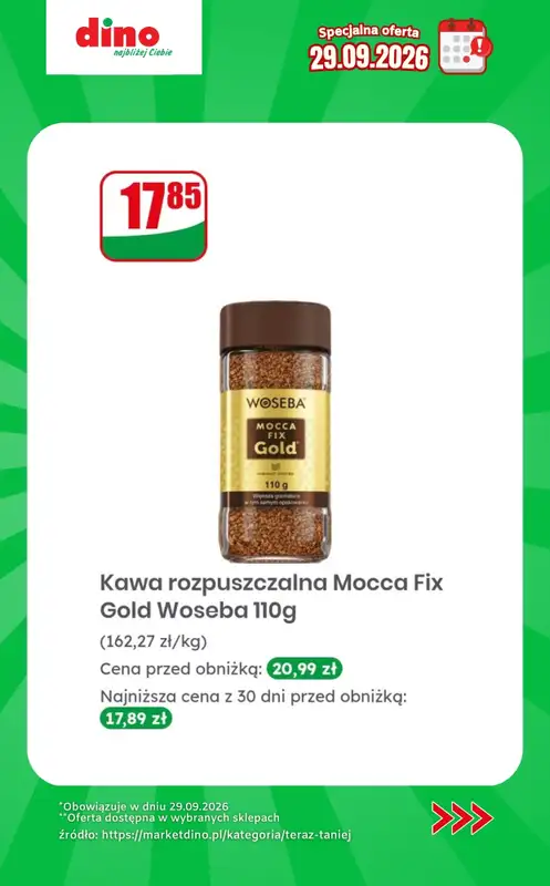Dino - gazetka promocyjna Specjalna oferta na 29.09.2026 - promocje spoza gazetki od wtorku 29.09 do wtorku 29.09 - strona 4