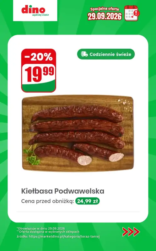 Dino - gazetka promocyjna Specjalna oferta na 29.09.2026 - promocje spoza gazetki od wtorku 29.09 do wtorku 29.09 - strona 8
