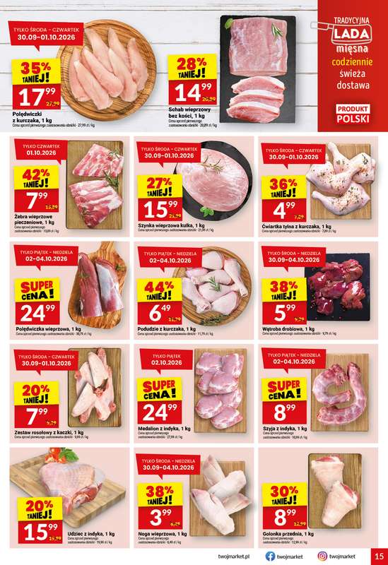 Twój Market - gazetka promocyjna Gazetka od środy 30.09 do wtorku 06.10 - strona 15