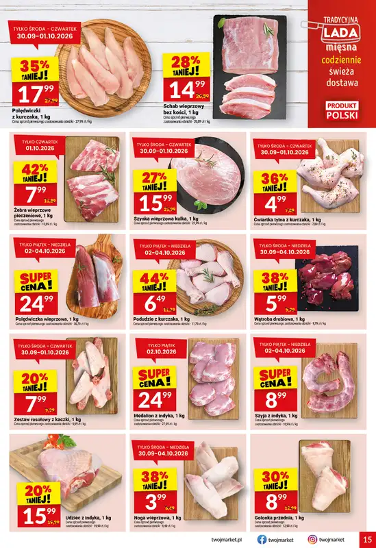 Twój Market - gazetka promocyjna Gazetka od środy 30.09 do wtorku 06.10 - strona 15