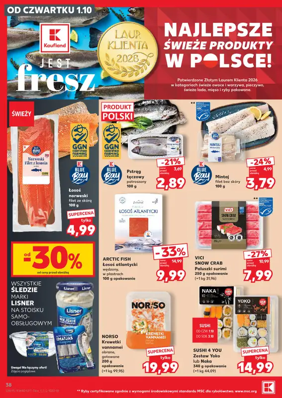 Kaufland - gazetka promocyjna Gazetka Tygodnia od czwartku 01.10 do środy 07.10 - strona 38