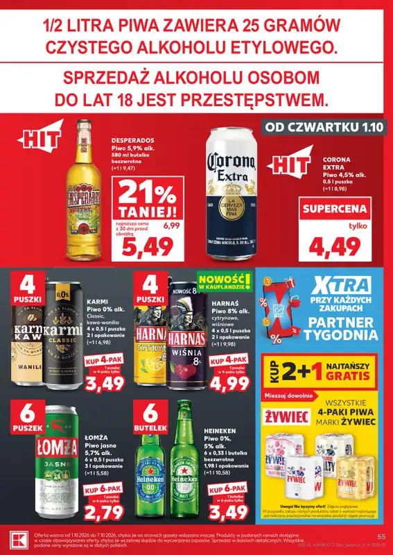Kaufland - gazetka promocyjna Gazetka Tygodnia od czwartku 01.10 do środy 07.10 - strona 55