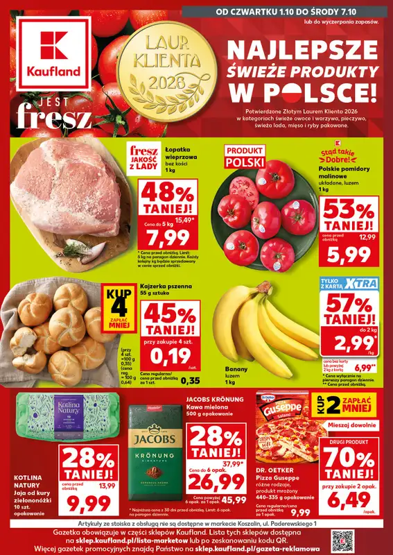 Kaufland - gazetka promocyjna Gazetka Tygodnia od czwartku 01.10 do środy 07.10