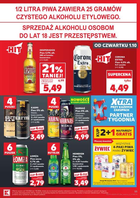 Kaufland - gazetka promocyjna Gazetka Tygodnia od czwartku 01.10 do środy 07.10 - strona 55