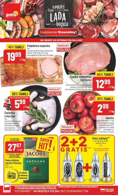 POLOmarket - gazetka promocyjna Gazetka od środy 30.09 do wtorku 06.10