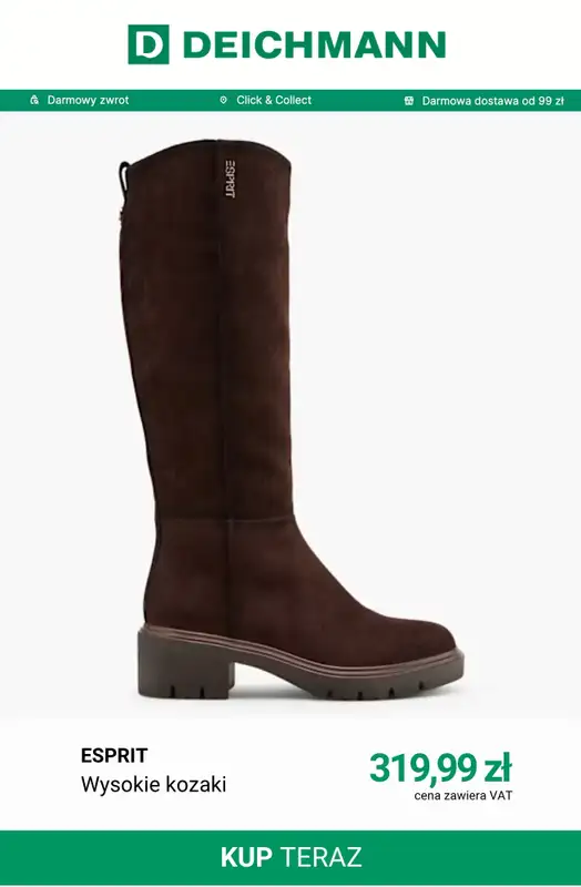 Deichmann - gazetka promocyjna Wysokie kozaki od wtorku 29.09  - strona 12