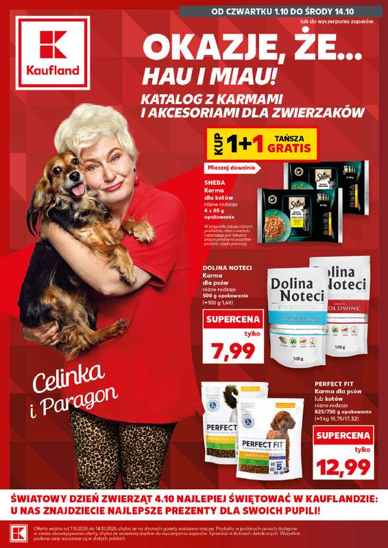Kaufland - gazetka promocyjna Oferta Kaufland - Zwierzaki od czwartku 01.10 do środy 14.10
