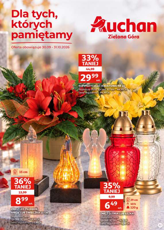 Auchan - gazetka promocyjna Gazetka Zielona Góra I Dla tych, których pamiętamy od środy 30.09 do soboty 31.10