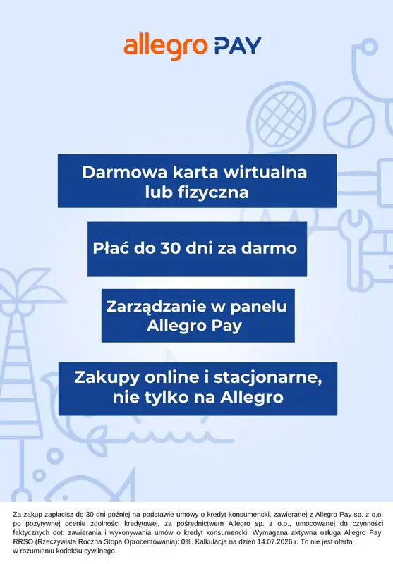 Allegro - gazetka promocyjna Allegro Pay karta - sprawdź! od wtorku 29.09 do soboty 31.10 - strona 2