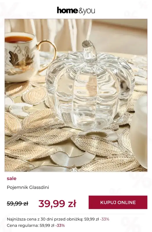 home&you - gazetka promocyjna SALE: kuchnia i jadalnia od wtorku 29.09 do poniedziałku 05.10 - strona 3
