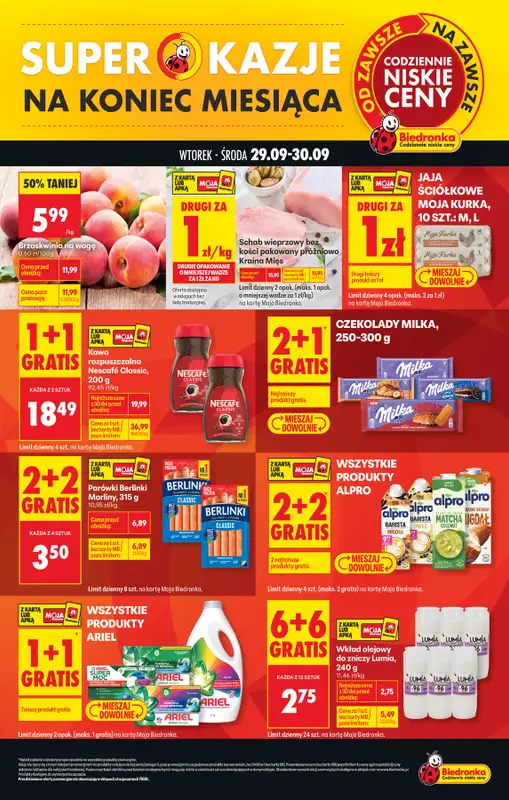 Biedronka - gazetka promocyjna Super okazje na koniec miesiąca  