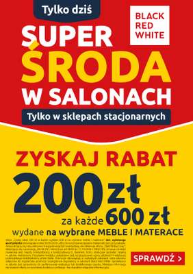Black Red White - gazetka promocyjna Super Środa w salonach Black Red White od środy 30.09 do środy 30.09