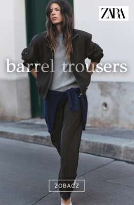 Zara - gazetka promocyjna Spodnie barrel od wtorku 29.09 