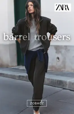 Zara - gazetka promocyjna Spodnie barrel od wtorku 29.09 